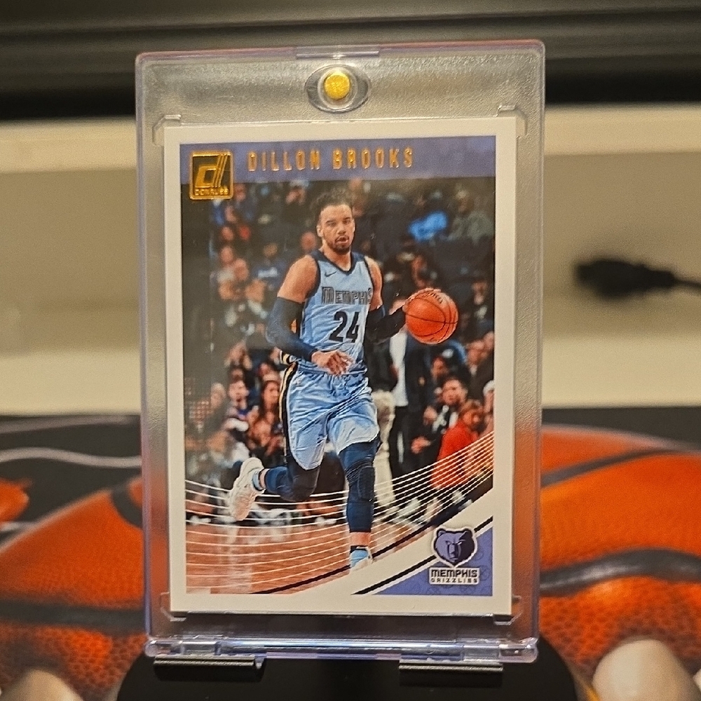 Basketball Trading Card with Blue Jersey